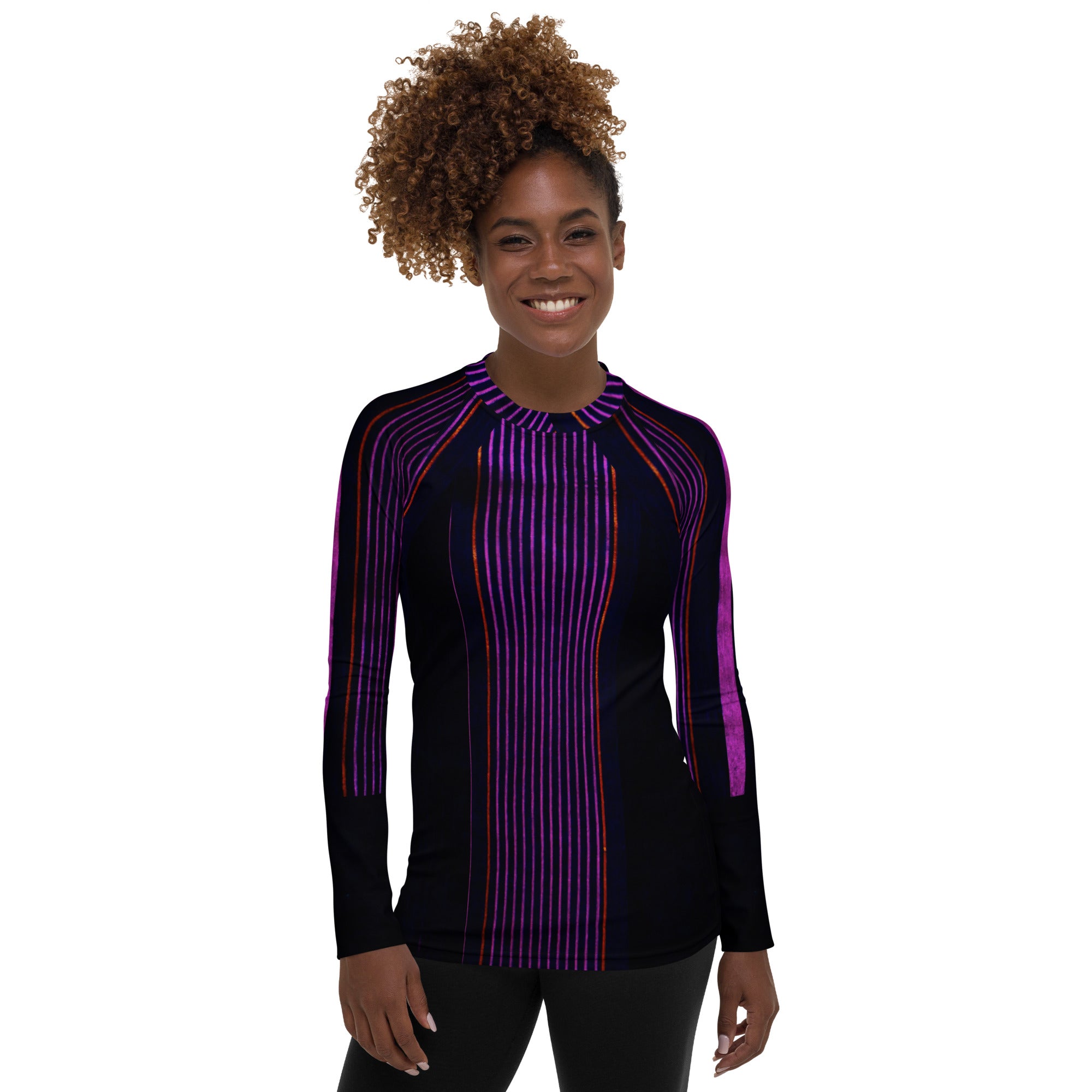 Women's Long-sleeved Gym Top. Dancer or Runner top. Surfer's Rashguard. Cool Streetwear Fashion Top. Peppermint by WickedYo